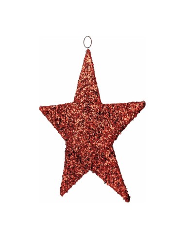 Estrella de sisal para la decoración de centros comerciales calles y tiendas