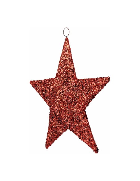 Estrella de sisal para la decoración de centros comerciales calles y tiendas