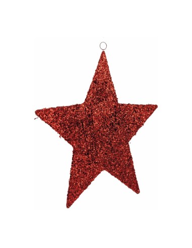 Estrella de sisal para la decoración de centros comerciales calles y tiendas