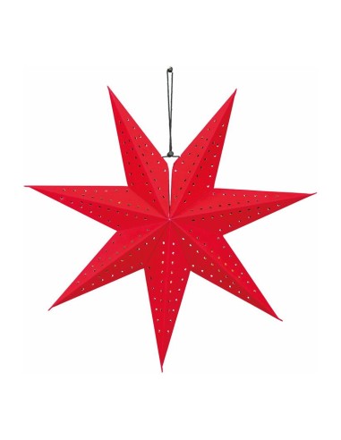 Estrella plegable 7 puntascartón/terciopelo para la decoración de centros comerciales calles y tiendas