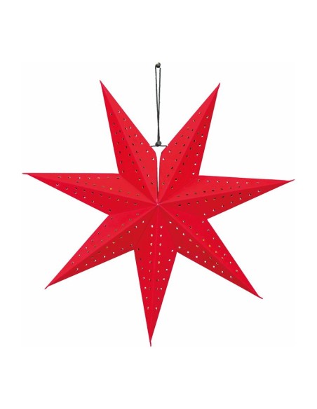 Estrella plegable 7 puntascartón/terciopelo para la decoración de centros comerciales calles y tiendas