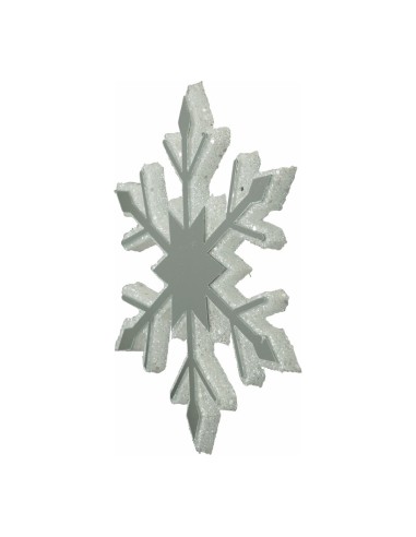 Copo de nieve con efecto espejo Para escaparates de invierno en tiendas y centros comerciales