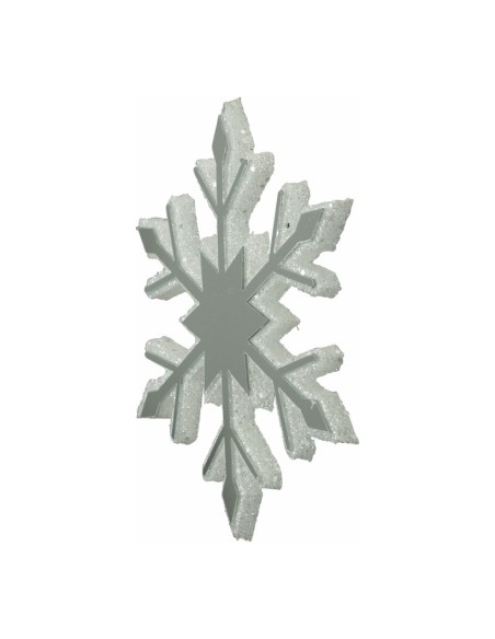 Copo de nieve con efecto espejo Para escaparates de invierno en tiendas y centros comerciales
