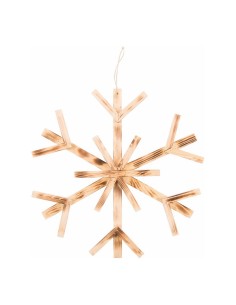 Copo de nieve de madera para escaparates y ambiente invernal 2