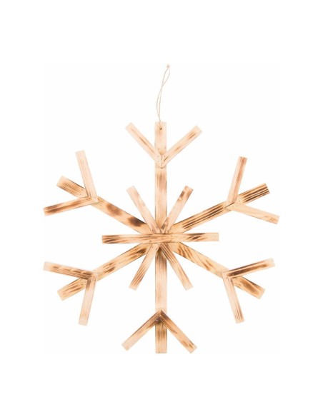 Copo de nieve de madera para escaparates y ambiente invernal