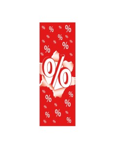 Cartel "%" para la decoración en época de rebajas para escaparates tiendas 2