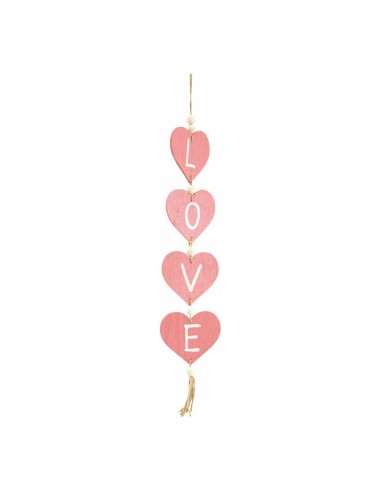 Guirnalda de corazones para la decoración del día de los enamorados en centros comerciales y tiendas