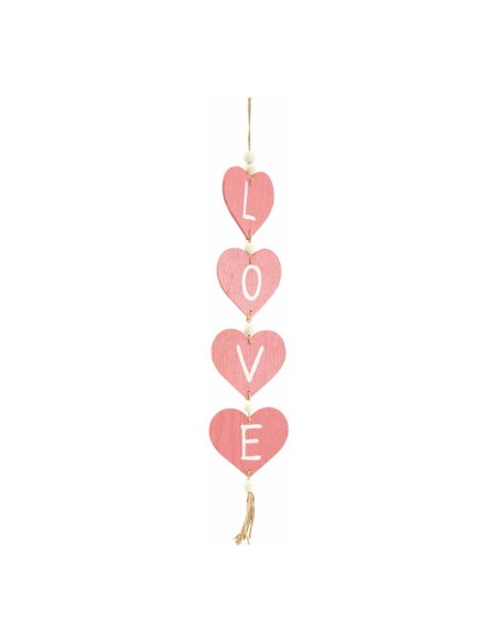 Guirnalda de corazones para la decoración del día de los enamorados en centros comerciales y tiendas