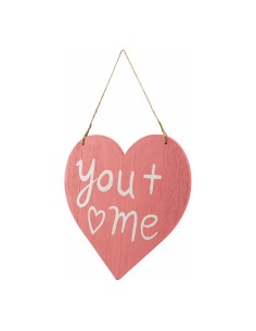 Corazón con texto "you + me" para la decoración del día de los enamorados en centros comerciales tiendas 2