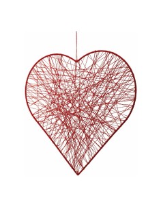 Corazón de yute para la decoración del día de los enamorados en centros comerciales tiendas 2