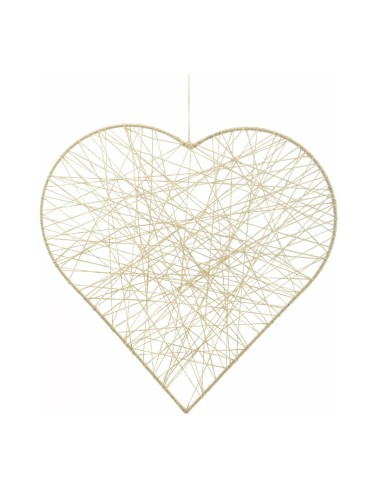Corazón de yute para la decoración del día de los enamorados en centros comerciales tiendas