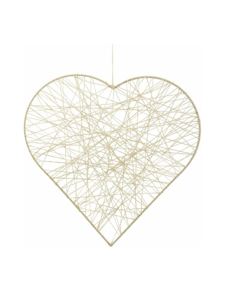 Corazón de yute para la decoración del día de los enamorados en centros comerciales tiendas