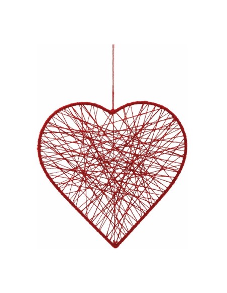 Corazón de yute para la decoración del día de los enamorados en centros comerciales tiendas