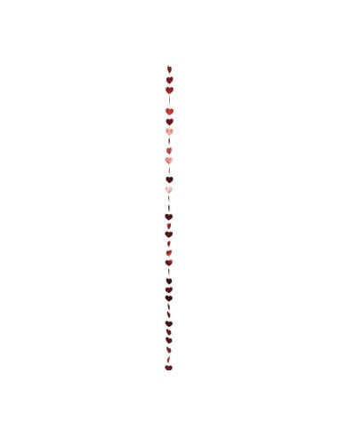 Guirnalda de corazones para la decoración del día de los enamorados en centros comerciales y tiendas