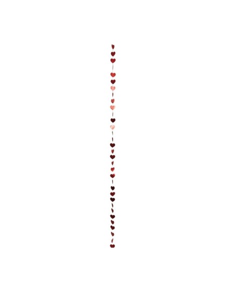 Guirnalda de corazones para la decoración del día de los enamorados en centros comerciales y tiendas