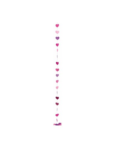 Guirnalda de corazones para la decoración del día de los enamorados en centros comerciales y tiendas