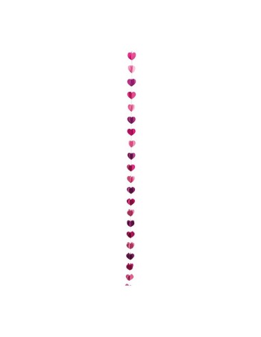 Guirnalda de corazones 3D para la decoración del día de los enamorados en centros comerciales y tiendas