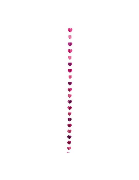 Guirnalda de corazones 3D para la decoración del día de los enamorados en centros comerciales y tiendas