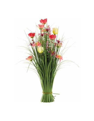 Manojo de hierba de caña con flores para escaparates de primavera en tiendas y centros comerciales