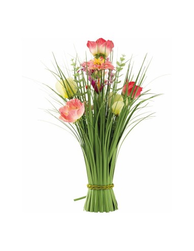 Manojo de hierba de caña con flores para escaparates de primavera en tiendas y centros comerciales