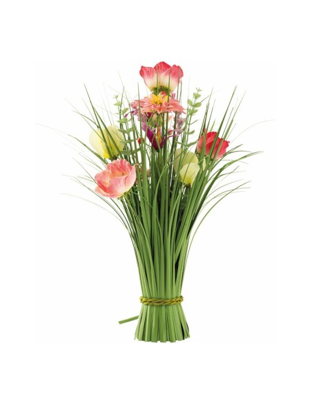 Manojo de hierba de caña con flores para escaparates de primavera en tiendas y centros comerciales
