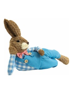Conejo tumbado con vestido peto para escaparates de tiendas y pastelerías en pascua 2