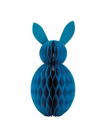 Conejo de pascua en papel de nido de abeja para escaparates de tiendas y pastelerías en pascua