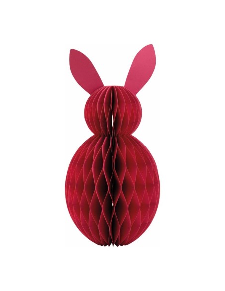 Conejo de pascua en papel de nido de abeja para escaparates de tiendas y pastelerías en pascua