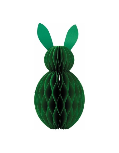 Conejo de pascua en papel de nido de abeja para escaparates de tiendas y pastelerías en pascua