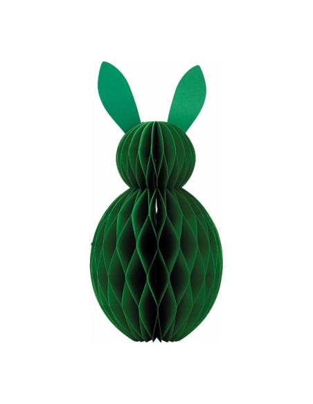 Conejo de pascua en papel de nido de abeja para escaparates de tiendas y pastelerías en pascua