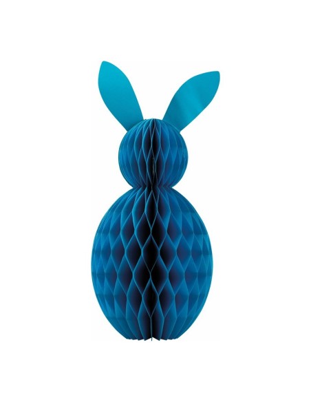 Conejo de pascua en papel de nido de abeja para escaparates de tiendas y pastelerías en pascua