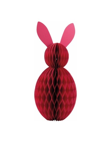 Conejo de pascua en papel de nido de abeja para escaparates de tiendas y pastelerías en pascua