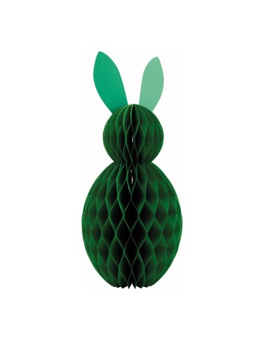 Conejo de pascua en papel de nido de abeja para escaparates de tiendas y pastelerías en pascua
