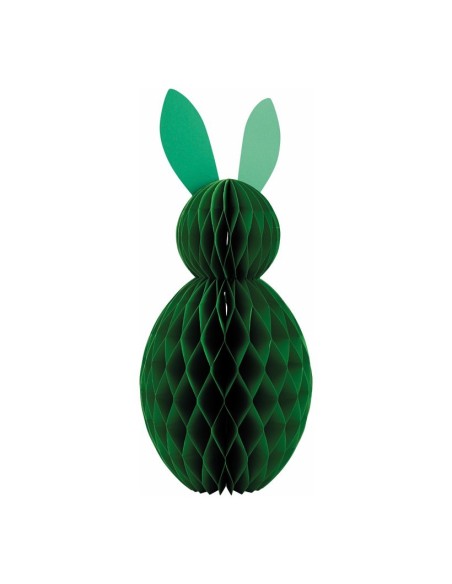 Conejo de pascua en papel de nido de abeja para escaparates de tiendas y pastelerías en pascua