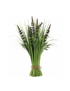 Manojo hierba de caña con lavanda para decorar con ramas y hojas en escaparates 2