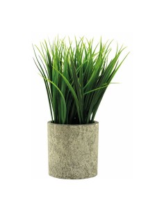 Hierba en macetero para decorar con plantas y árboles artificiales en escaparates 2