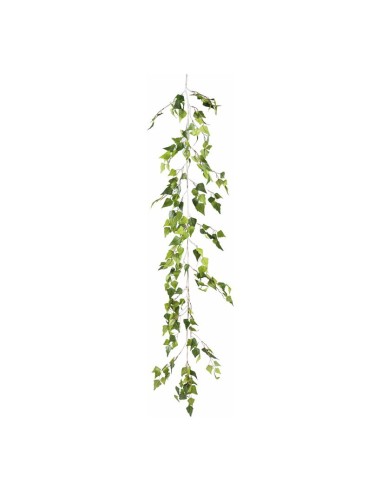 Guirnalda de hojas de abedul para decorar con plantas artificiales en escaparates