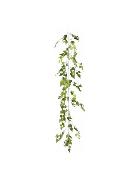 Guirnalda de hojas de abedul para decorar con plantas artificiales en escaparates