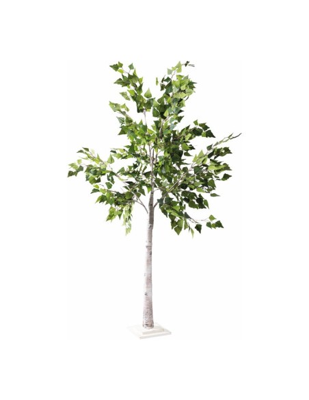 Árbol abedul para decorar con plantas y árboles artificiales en escaparates