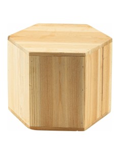 Expositor hexagonal para el interior o escaparates de espacios de tiendas o comercios 2