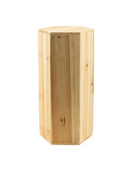 Expositor hexagonal para el interior o escaparates de espacios de tiendas o comercios
