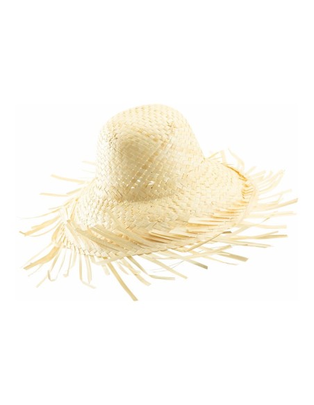 Sombrero de paja para escaparates en verano de tiendas o comercios