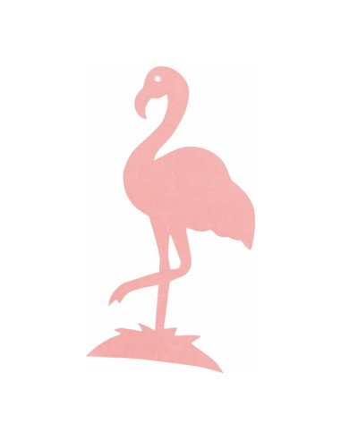 Flamenco perfilado para la decorar espacios y escaparates de verano con mamíferos y aves