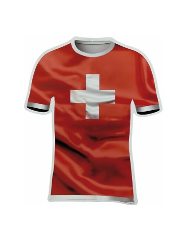 Camiseta de fútbol Suiza para decoración futbolística y deportes en escaparates