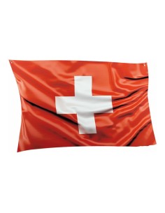 Bandera Suiza para decoración futbolística y deportes en escaparates 2