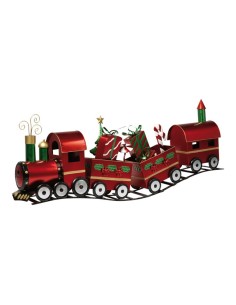 Tren con regalos para la decoración navideña de centros comerciales calles tiendas 2