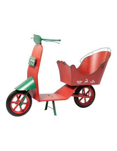 Motocicleta de reparto para la decoración navideña de centros comerciales calles tiendas