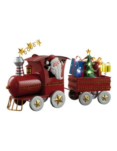 Tren con Papá Noel y regalos para la decoración navideña de centros comerciales calles tiendas 2