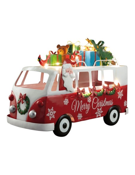 Papá Noel en autobús para la decoración navideña de centros comerciales calles tiendas