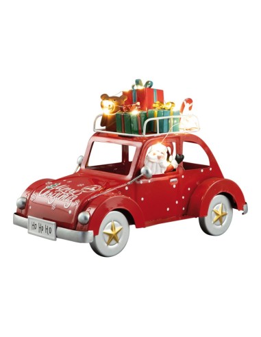Papá Noel en camioneta para la decoración navideña de centros comerciales calles tiendas